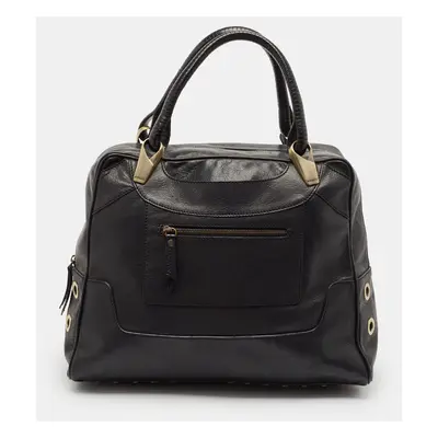 Kenzo Black Leather Studded Satchel