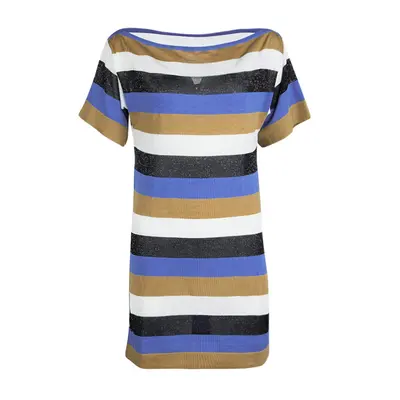 M Missoni Colorblock Striped Knit Strip Back Detail Top