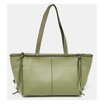 Loewe Olive Green Leather Cushion Tote