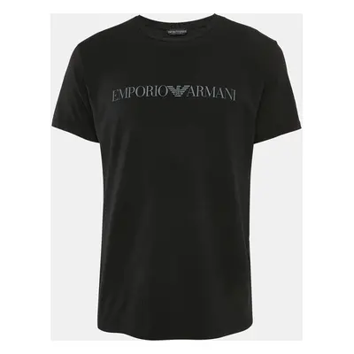 Emporio Armani Black Logo Print Jersey T-Shirt