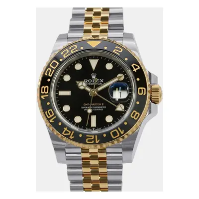 Rolex Black 18k Yellow Gold Stainless Steel GMT-Master II 126713GRNR Automatic Men's Wristwatch 