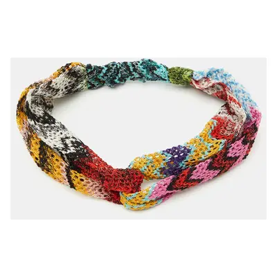 Missoni Mare Multicolor Lurex Knit Twisted Headband