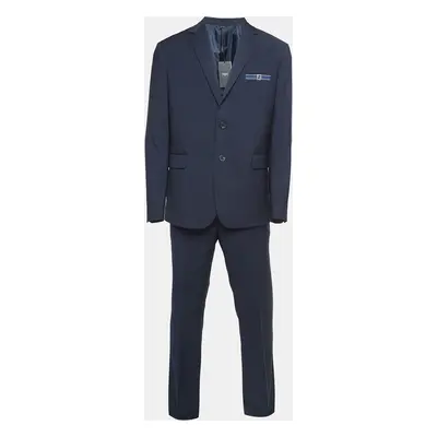 Fendi Navy Blue Wool Single Breasted Suit