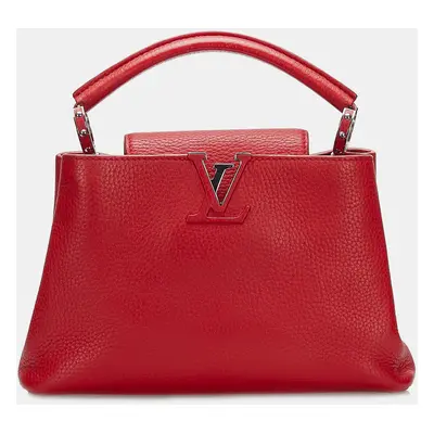 Louis Vuitton Red Taurillon Capucines BB Bag