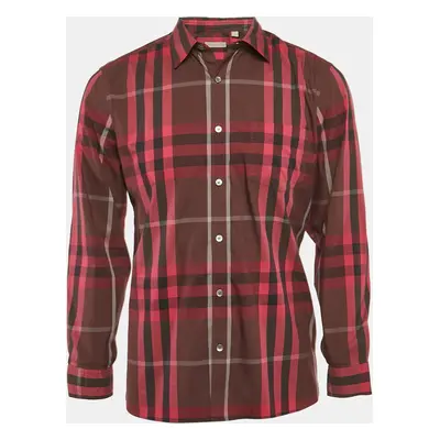 Burberry Brit Pink/Multicolor Tartan Check Cotton Button Front Shirt