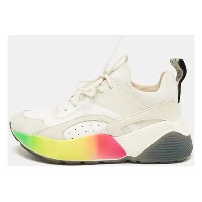 Stella McCartney Multicolor Faux Leather Eclypse Lace Up Sneakers Size