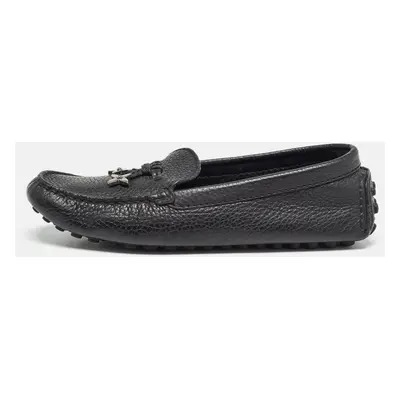 Louis Vuitton Black Leather Charm Loafers Size