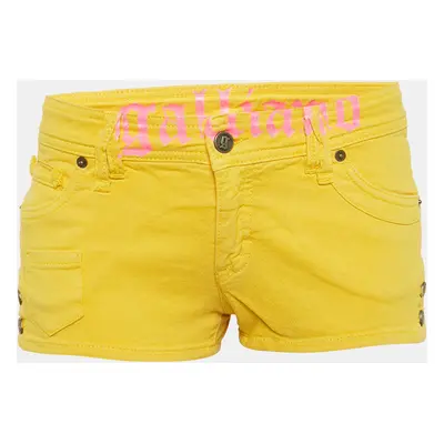 Galliano Yellow Denim Shorts