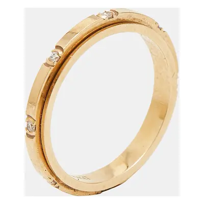 Piaget Possession Diamond 18k Rose Gold Band Ring Size