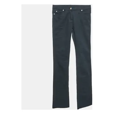 Roberto Cavalli Navy Blue Cotton Skinny Pants