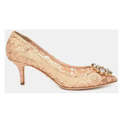 Dolce & Gabbana Pink Bellucci Lace Pumps Women’s IT