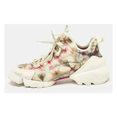 Dior Multicolor Neoprene and PVC D-Connect Sneakers Size