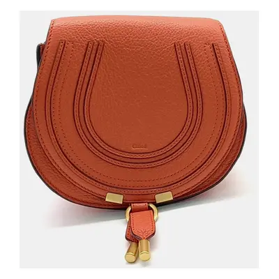 Chloe Orange Leather Chloe Marci mini Crossbody Bag