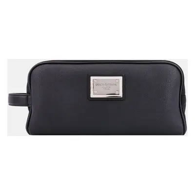 Dolce & Gabbana Black Leather Beauty Case