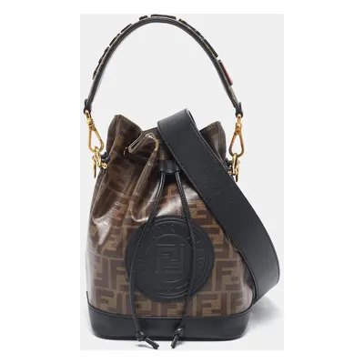 Fendi Brown FF Coated Canvas Grande Mon Tresor Bucket Bag