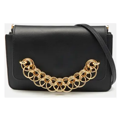 Chloe Black Leather Drew Bijou Clutch Bag