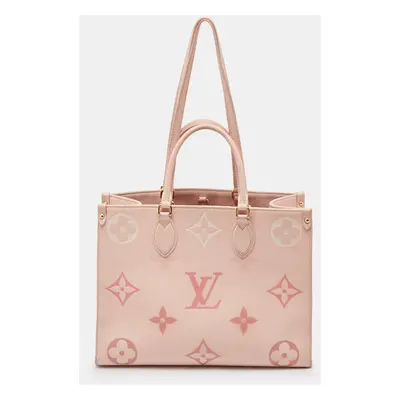 Louis Vuitton Pink Monogram Empriente Leather Giant Onthego MM Bag