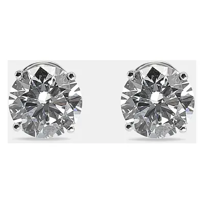 18k White Gold Round Brilliant Lab Grown Diamonds Earrings (Approx 8.00 cts)