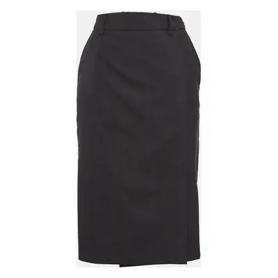 Prada Dark Grey Wool Pencil Skirt