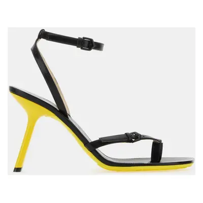 Loewe Black Leather Petal Sandals Women’s IT