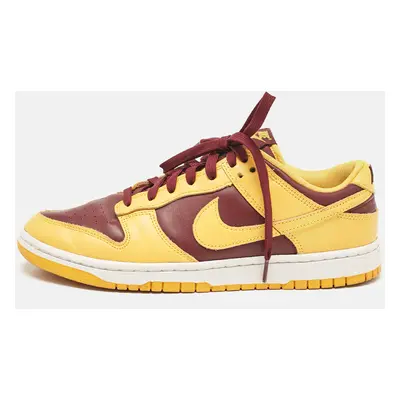 Air Jordans Yellow/Burgundy Leather Dunk Retro Arizona Lace Up Sneakers Size