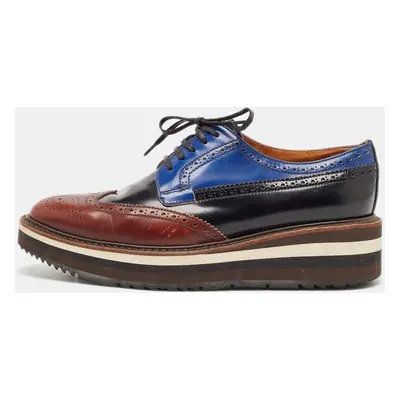 Prada Multicolor Leather Brogues Oxfords Size 38.5