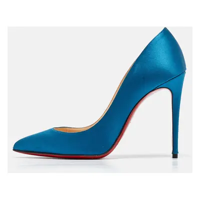 Christian Louboutin Blue Satin Pigalle Pumps Size 36.5