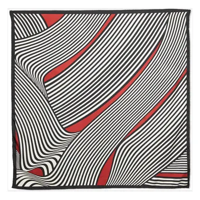 Bottega Veneta Black/Red Printed Silk Scarf