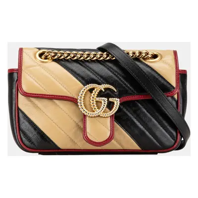 Gucci Multicolor Mini Leather GG Marmont Torchon Crossbody