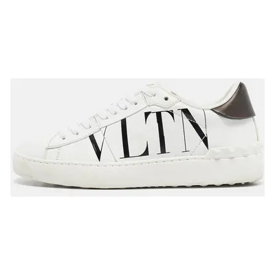 Valentino White Leather VLTN Lace Up Sneakers Size 36.5