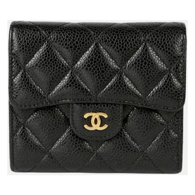 CHANEL Caviar Skin Classic Small Half Wallet