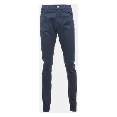 Balenciaga Blue Cotton Gabardine Pants