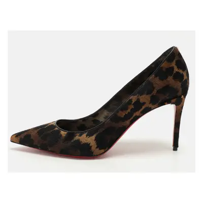 Christian Louboutin Black/Beige Calf Hair Kate Pumps Size