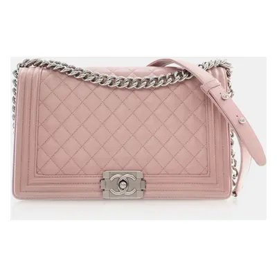 Chanel Boy Bag New Medium Pink Calfskin