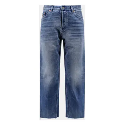 Gucci Blue Carrot Fit Cotton Jeans IT