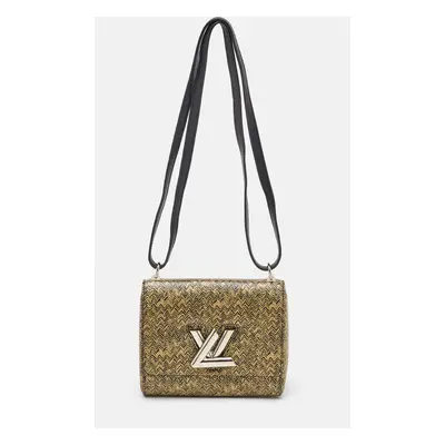 Louis Vuitton Black/Gold Embossed Leather Twist PM Bag