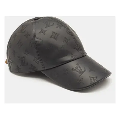 Louis Vuitton Black Monogram Shadow Leather Cap