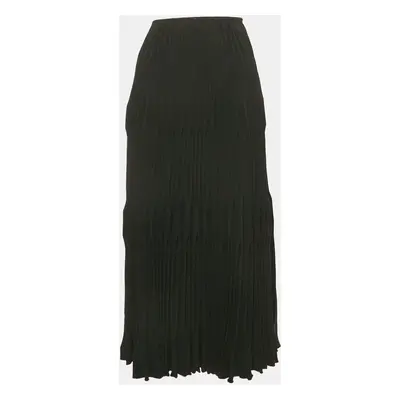 Armani Collezioni Black Plisse Midi Skirt