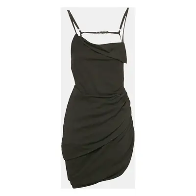 Jacquemus Black Crepe Asymmetric Le Splash Asymmetric Dress