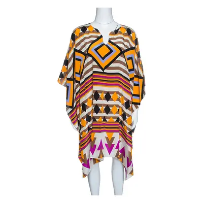 Issa Multicolor Printed Silk Kaftan Tunic ( Free Size )