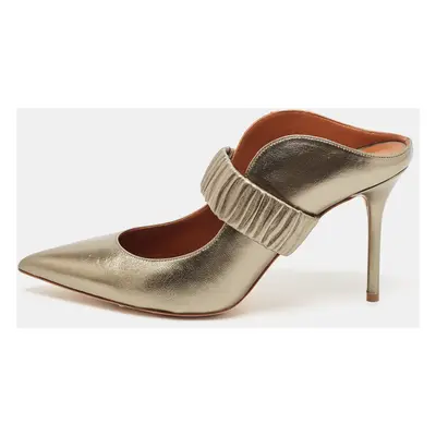 Malone Souliers Metallic Leather Maureen Mules Size 40.5