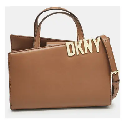 Dkny Brown Leather Small Alison Tote