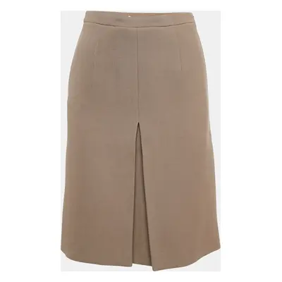 Miu Miu Brown Textured Wool Pencil Skirt