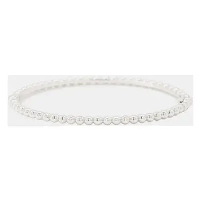 Van Cleef & Arpels 18K White Gold Perlee Gold Pearl Bracelet Medium