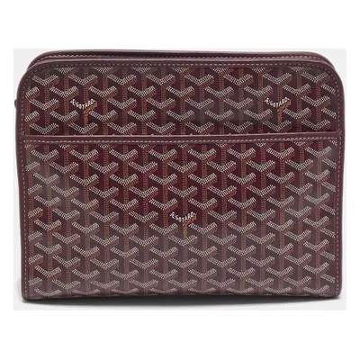 Goyard Burgundy Goyardine Coated Canvas Jouvence GM Toiletry Bag