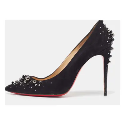 Christian Louboutin Black Suede Candidate Pumps Size