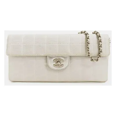 Chanel White New Travel Line East West Flap