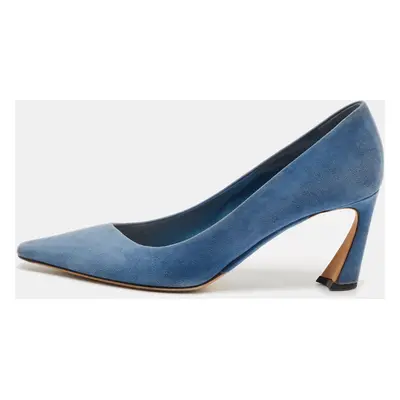 Dior Blue Suede Pointed Toe Ombre Heel Pumps Size 38.5