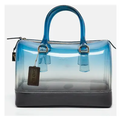 Furla Ombre Blue Rubber Candy Satchel