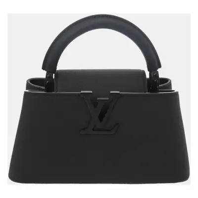 Louis Vuitton Black Calf Leather Mini Capucines Shoulder Bag